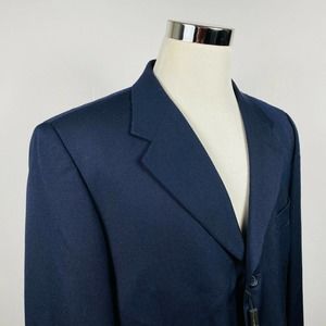 Luca Rossi 44R Sport Coat Dark Navy Wool